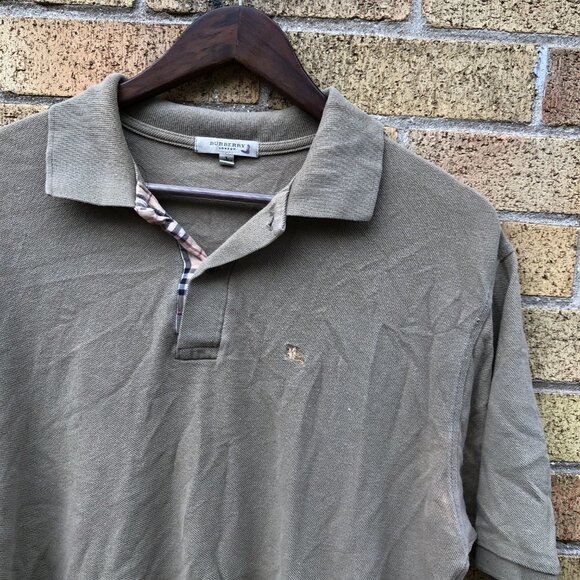 Vintage Burberry London Novacheck Collar Polo Button Up Shirt Large - Picture 7 of 9